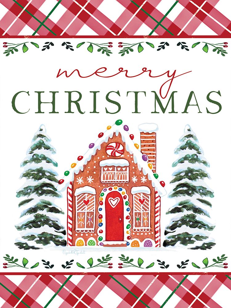 Merry Christmas Gingerbread House art print by Elizabeth Tyndall for $57.95 CAD