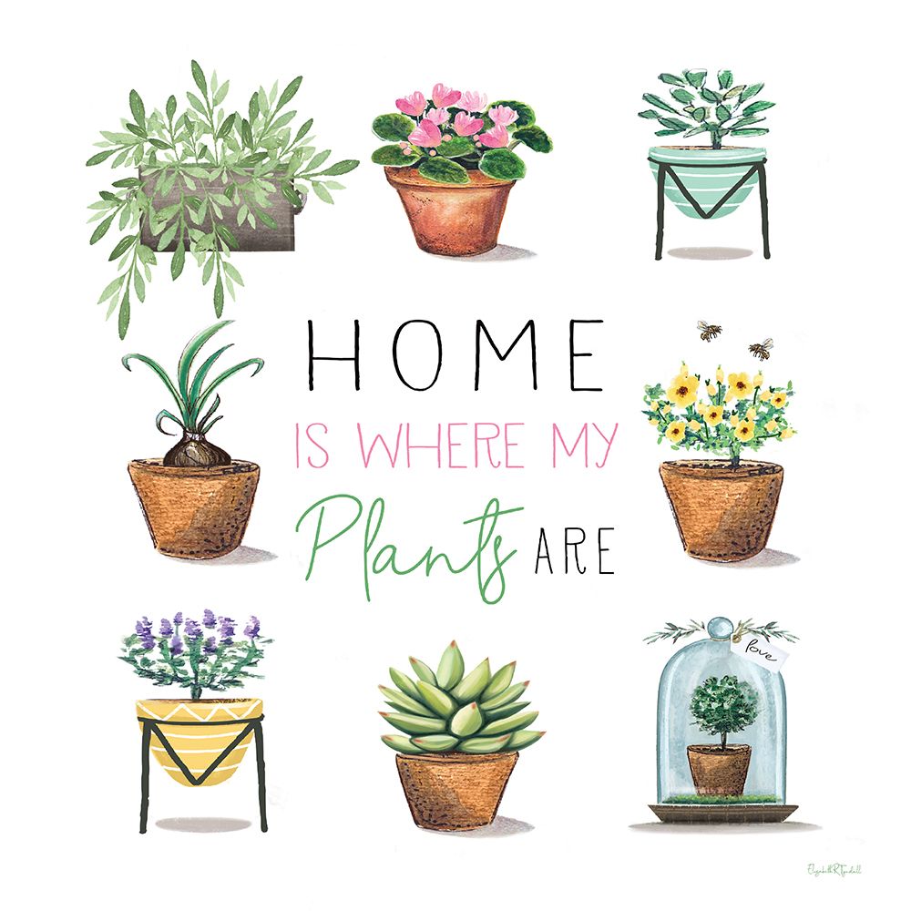 Home is Where my Plants Are art print by Elizabeth Tyndall for $57.95 CAD