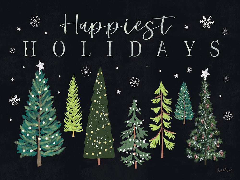 Happiest Holidays art print by Elizabeth Tyndall for $57.95 CAD