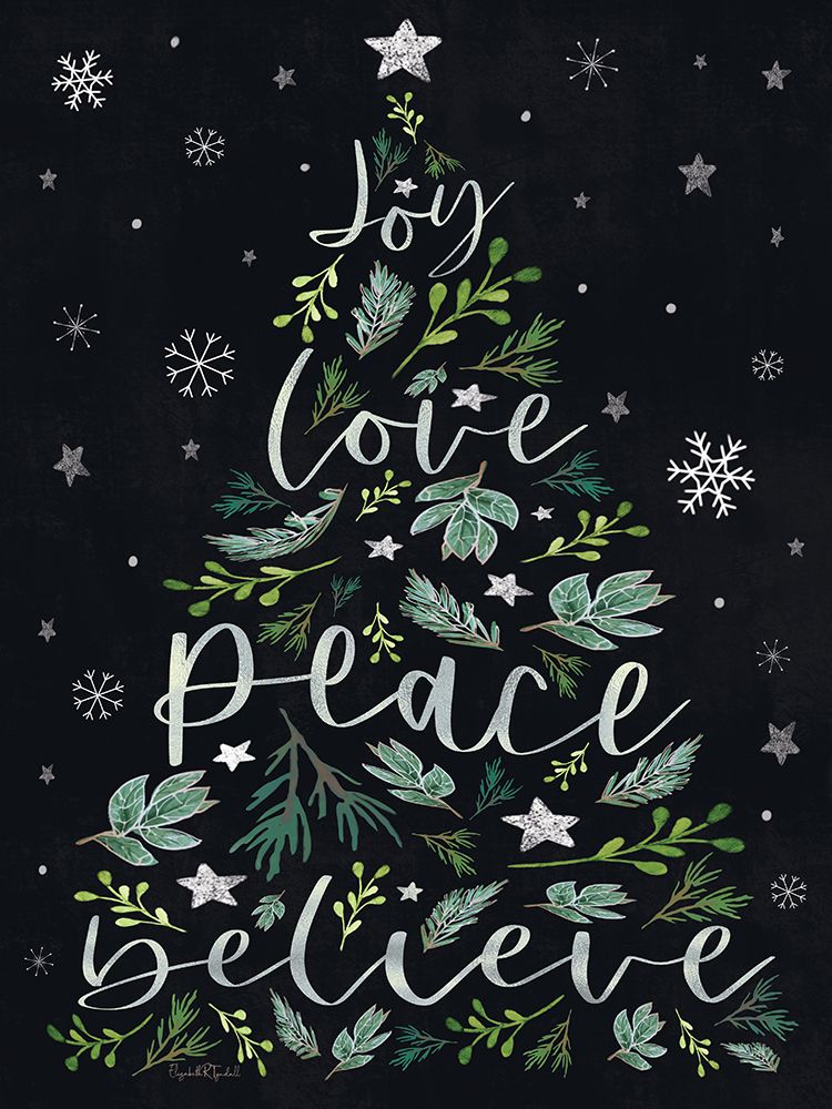 Joy Christmas Trees art print by Elizabeth Tyndall for $57.95 CAD