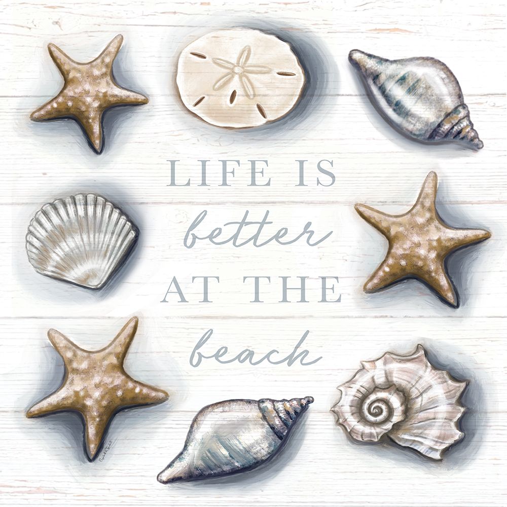 Life is Better at the Beach art print by Elizabeth Tyndall for $57.95 CAD