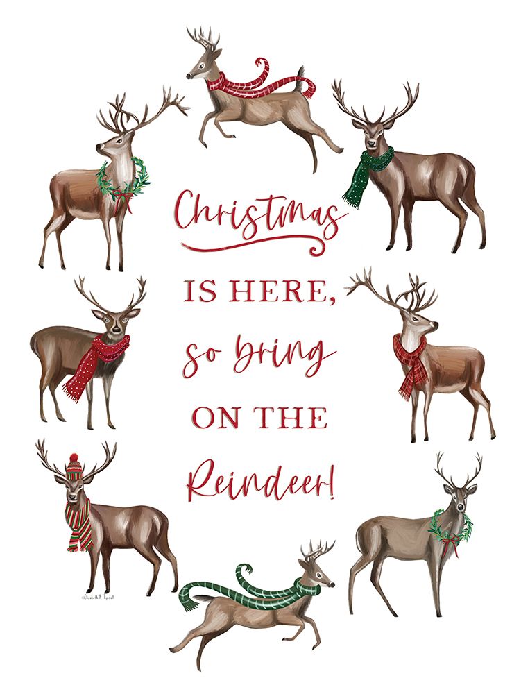Bring on the Reindeer art print by Elizabeth Tyndall for $57.95 CAD