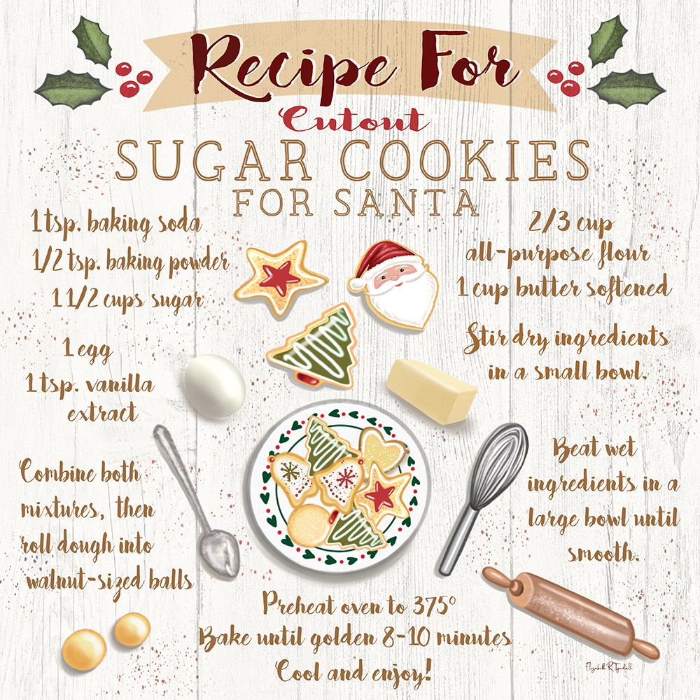 Sugar Cookie Recipe art print by Elizabeth Tyndall for $57.95 CAD