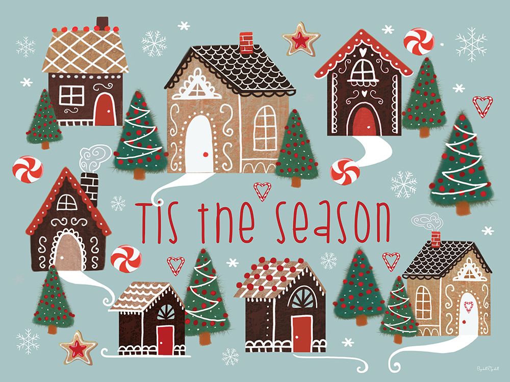 Tis the Season Gingerbread Village art print by Elizabeth Tyndall for $57.95 CAD
