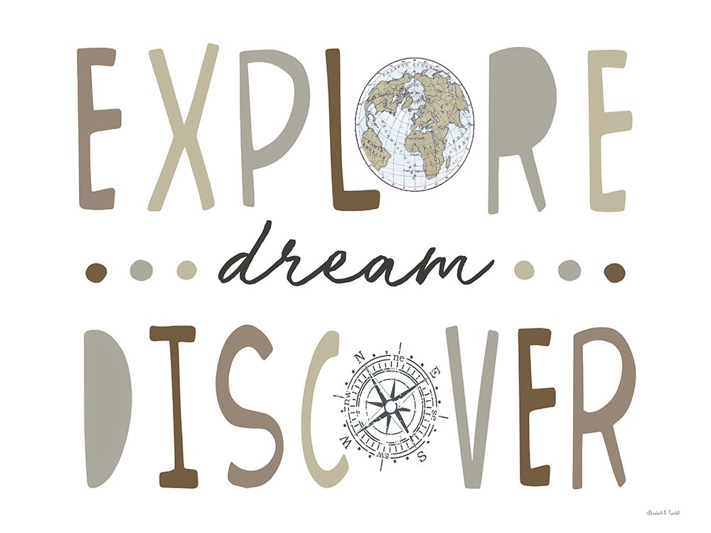 Explore, Dream, Discover art print by Elizabeth Tyndall for $57.95 CAD