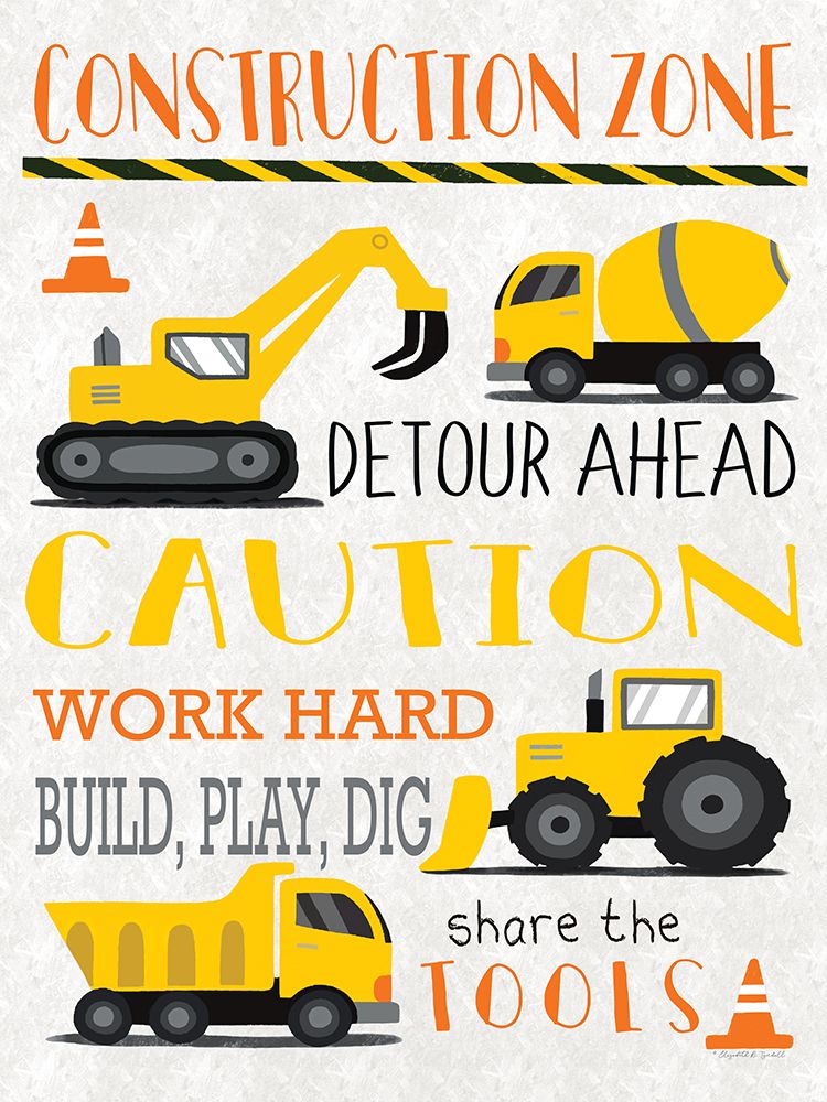 Construction Zone art print by Elizabeth Tyndall for $57.95 CAD
