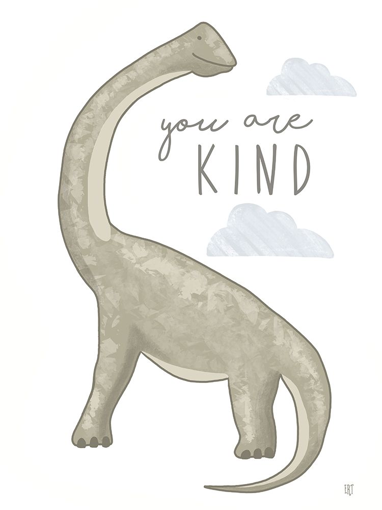 You Are Kind Dinosaur art print by Elizabeth Tyndall for $57.95 CAD