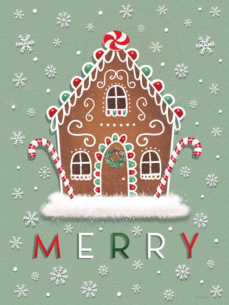 Merry Gingerbread House art print by Elizabeth Tyndall for $57.95 CAD