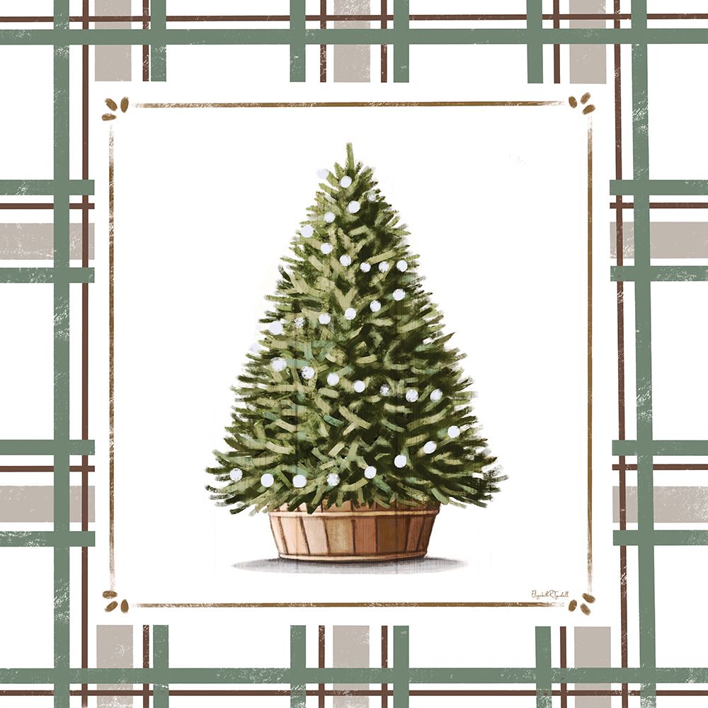 Potted Christmas Tree art print by Elizabeth Tyndall for $57.95 CAD