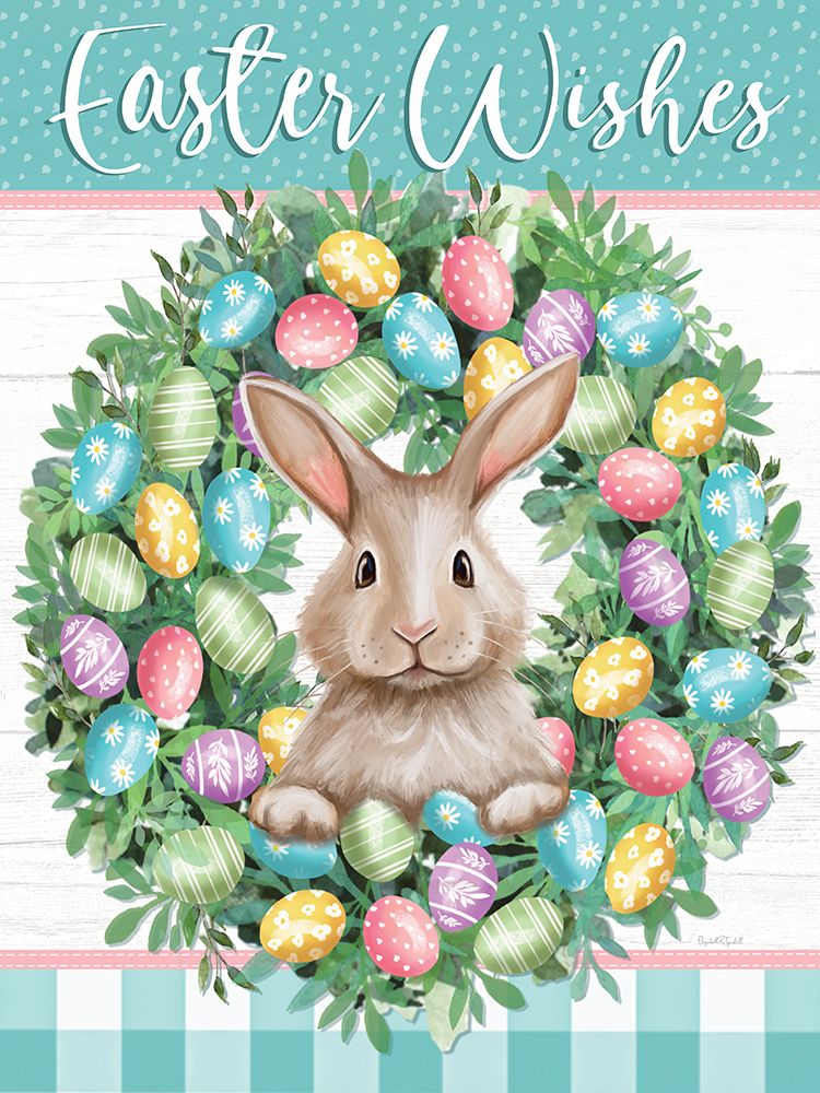 Easter Wishes Wreath art print by Elizabeth Tyndall for $57.95 CAD