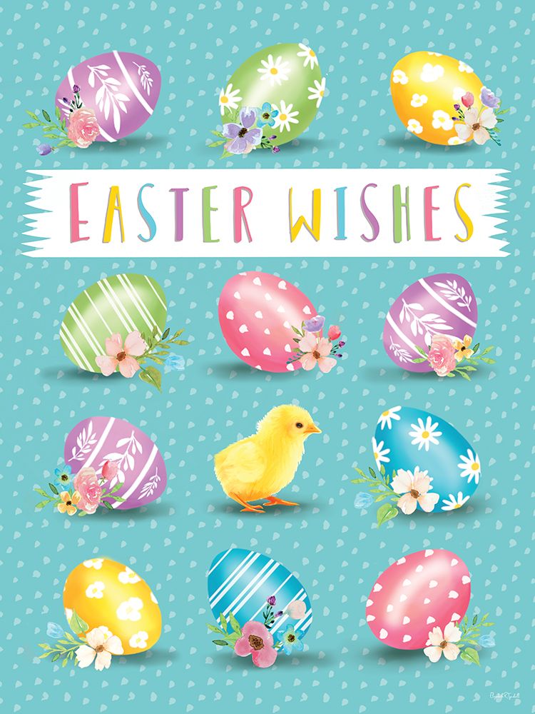 Easter Wishes Easter Eggs art print by Elizabeth Tyndall for $57.95 CAD