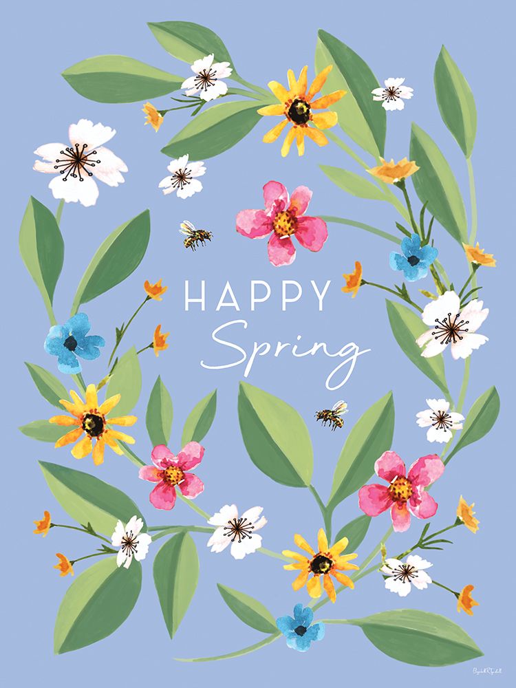 Happy Spring Floral art print by Elizabeth Tyndall for $57.95 CAD