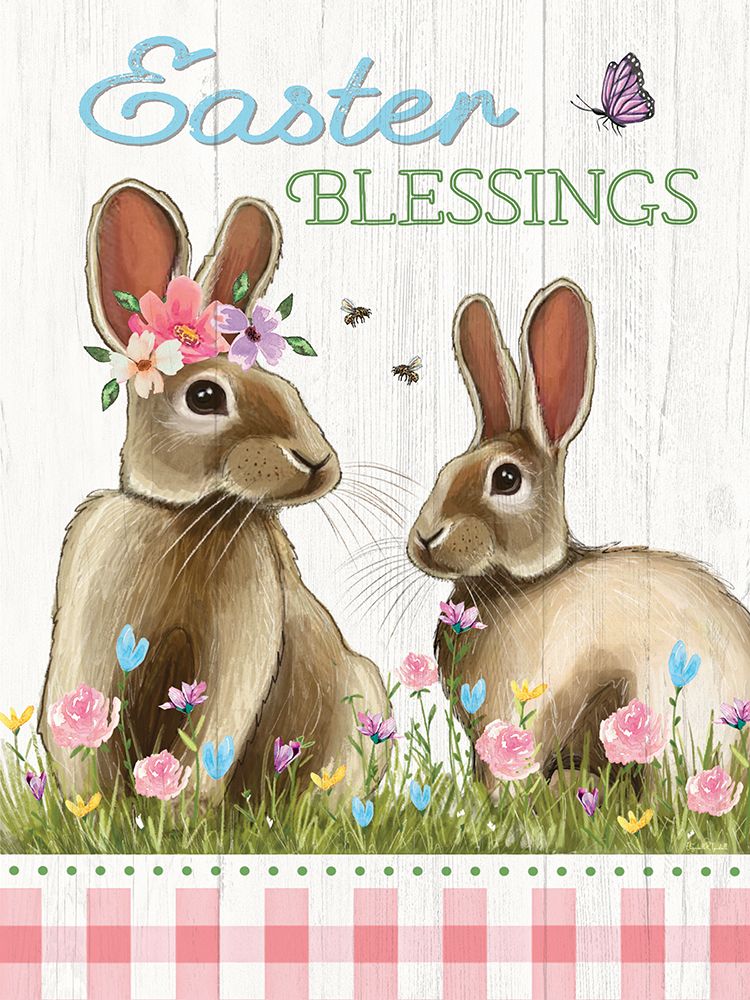 Easter Blessings Bunnies art print by Elizabeth Tyndall for $57.95 CAD