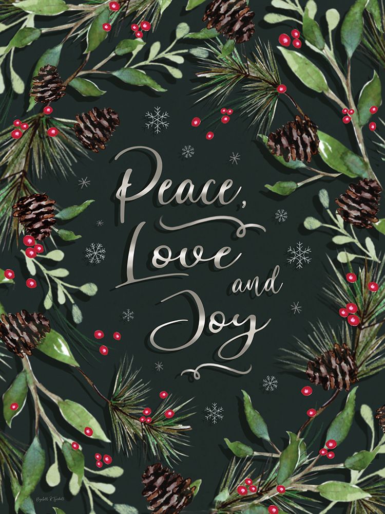Peace Love and Joy art print by Elizabeth Tyndall for $57.95 CAD