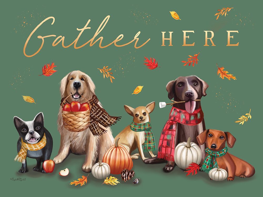 Gather Here Dogs art print by Elizabeth Tyndall for $57.95 CAD