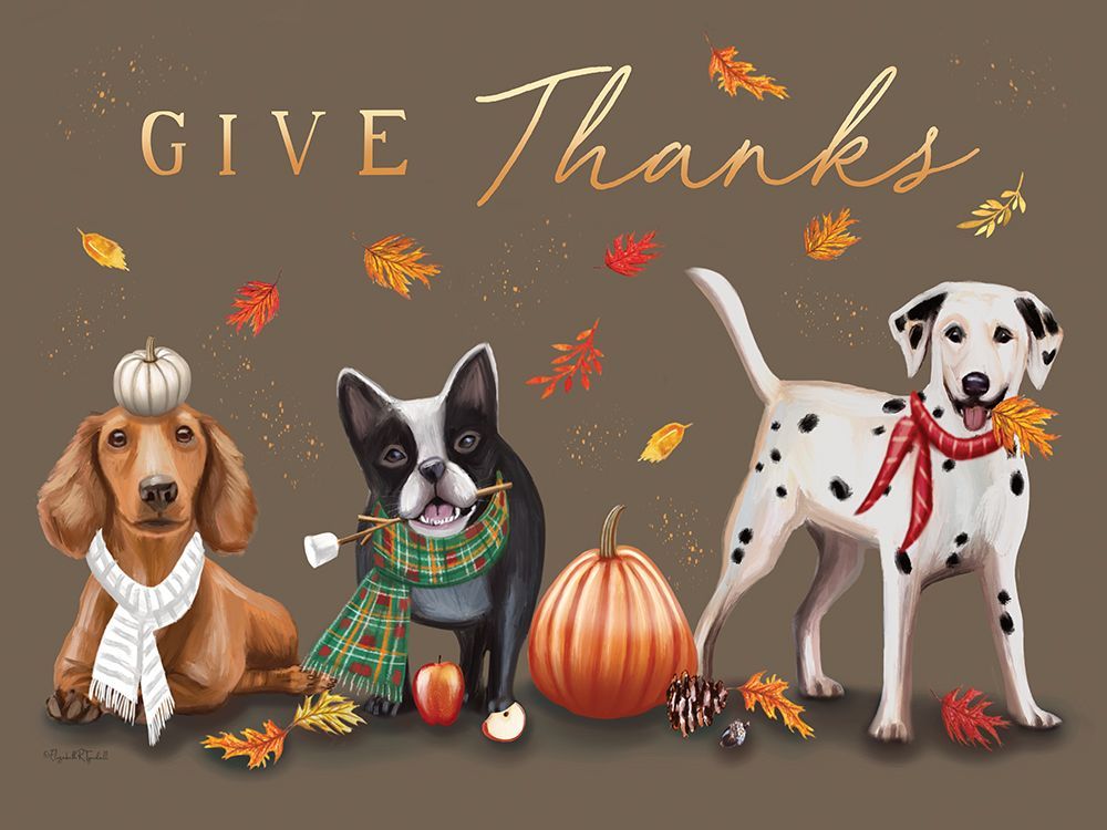 Give Thanks Dogs art print by Elizabeth Tyndall for $57.95 CAD