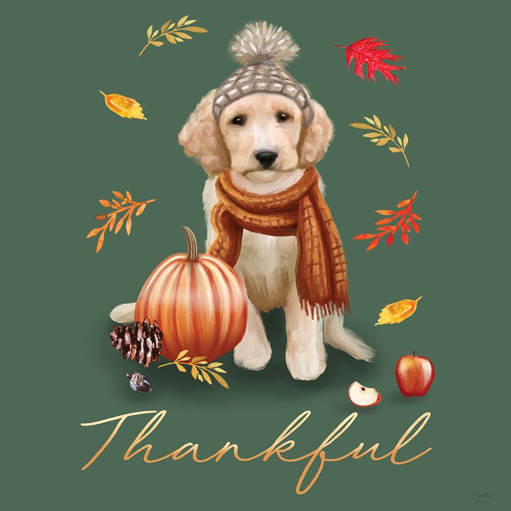 Fall Dogs Thankful art print by Elizabeth Tyndall for $57.95 CAD