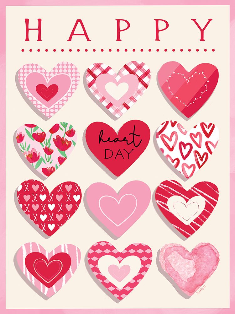 Happy Hearts art print by Elizabeth Tyndall for $57.95 CAD