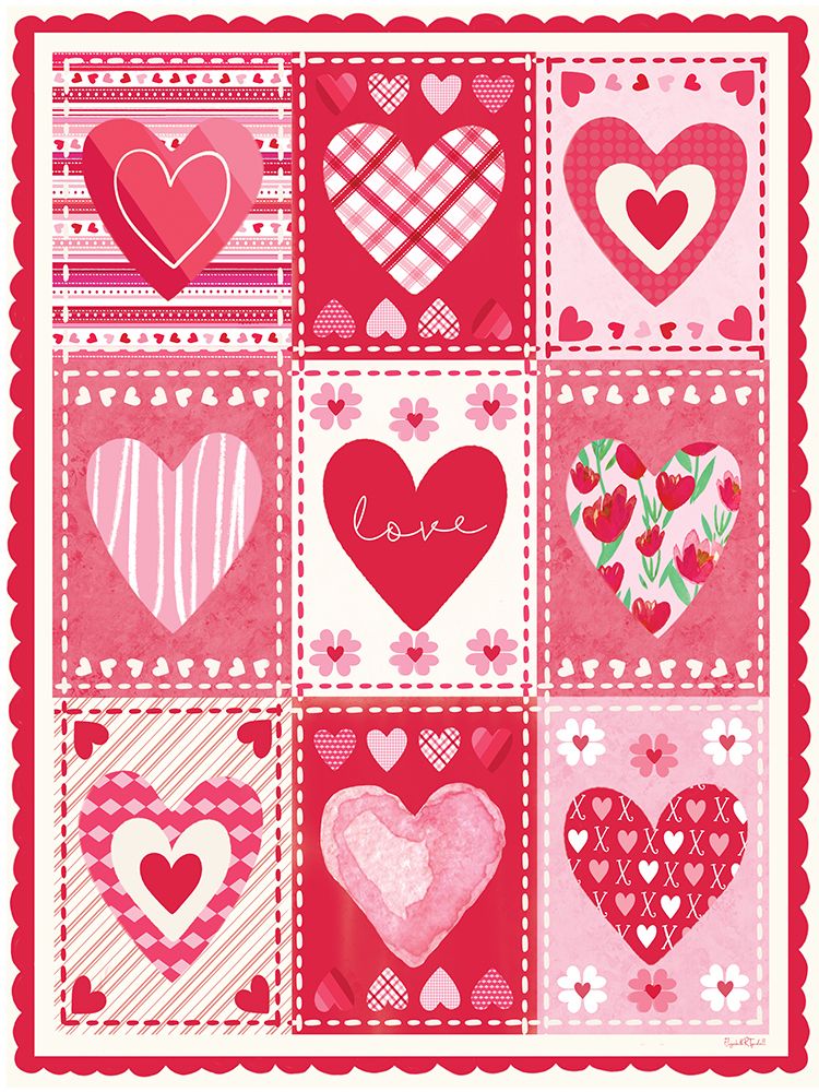 Row of Hearts art print by Elizabeth Tyndall for $57.95 CAD