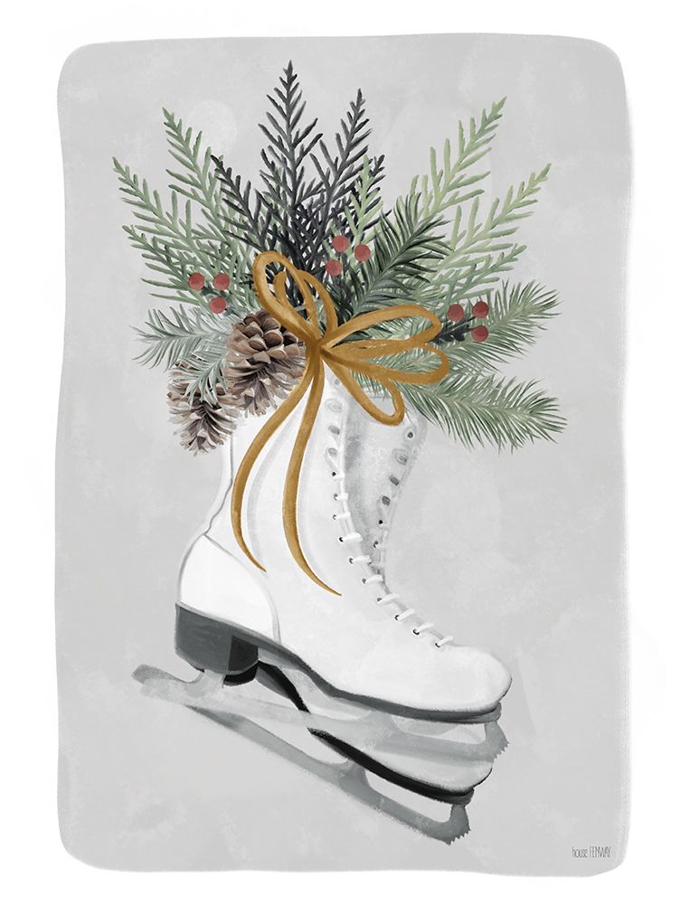 Christmas Skates art print by House Fenway for $57.95 CAD