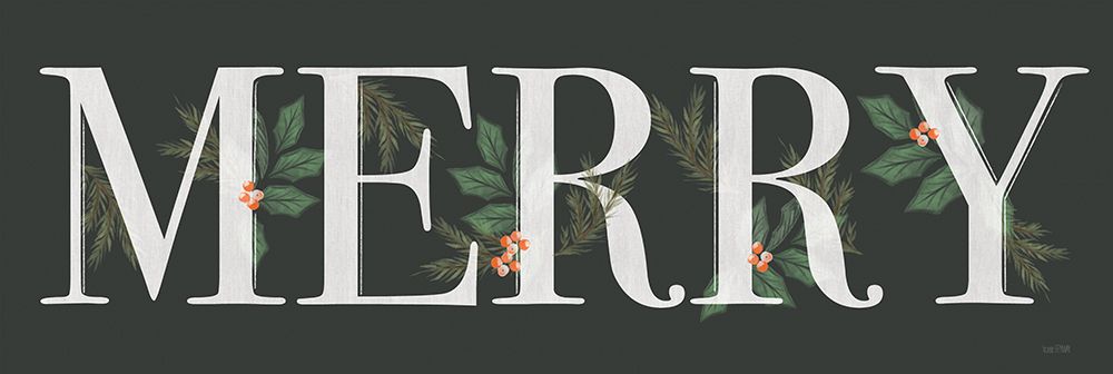 Holly Merry Sign art print by House Fenway for $57.95 CAD