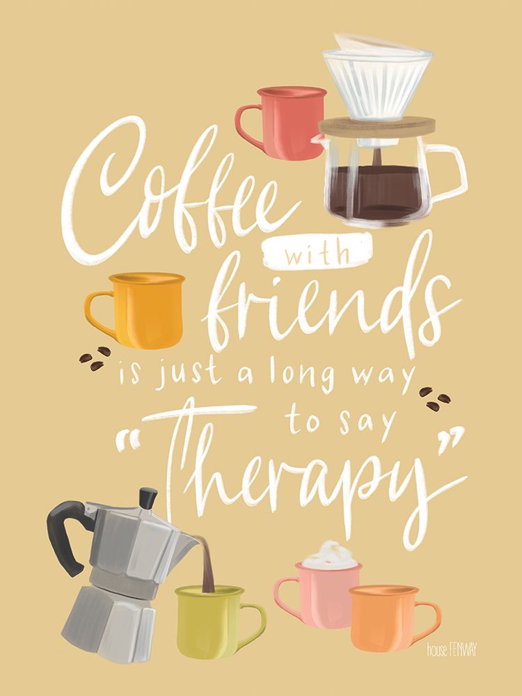 Coffee with Friends art print by House Fenway for $57.95 CAD