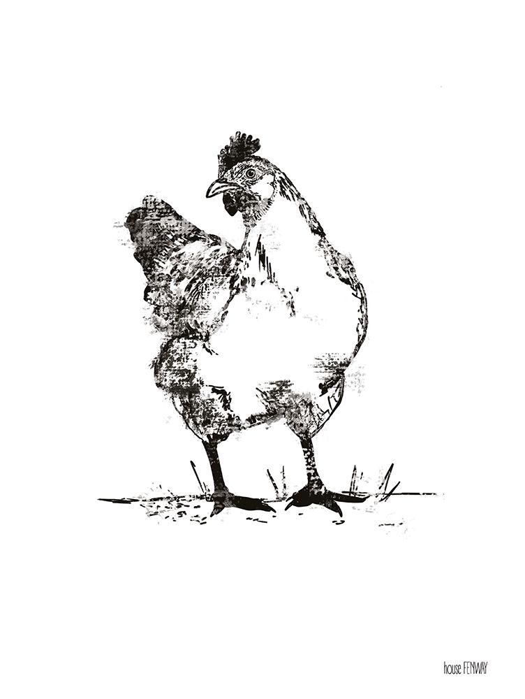 Farmhouse Chicken art print by House Fenway for $57.95 CAD