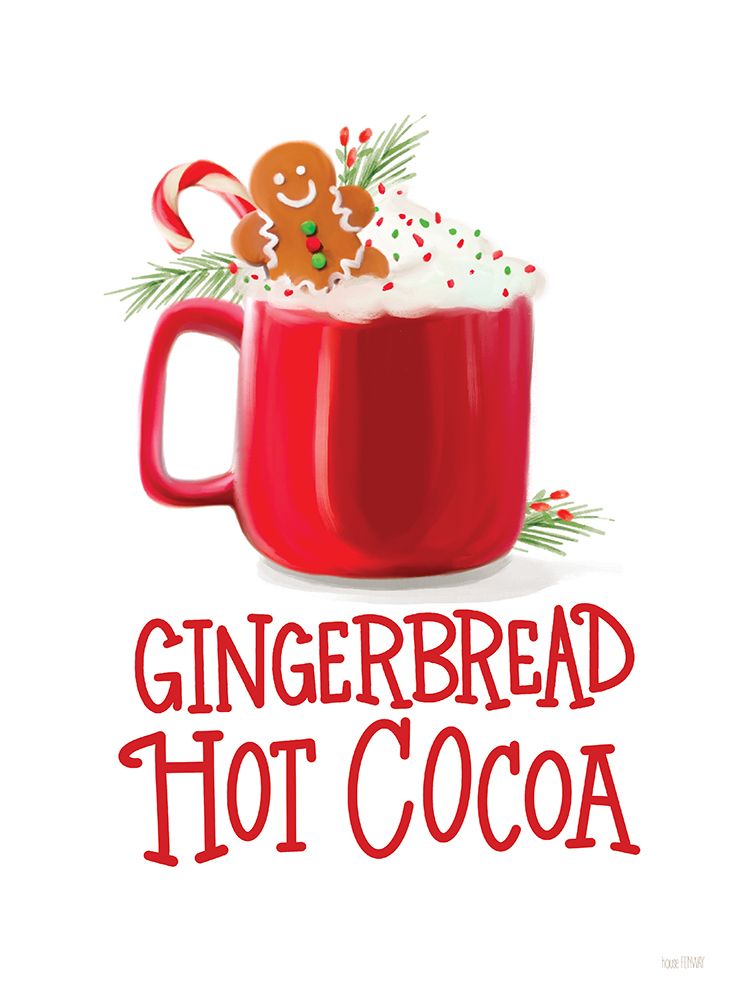 Gingerbread Hot Cocoa art print by House Fenway for $57.95 CAD