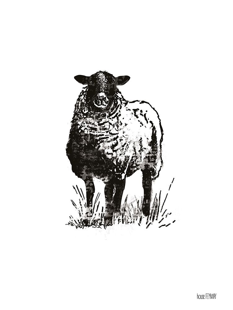 Farmhouse Sheep art print by House Fenway for $57.95 CAD