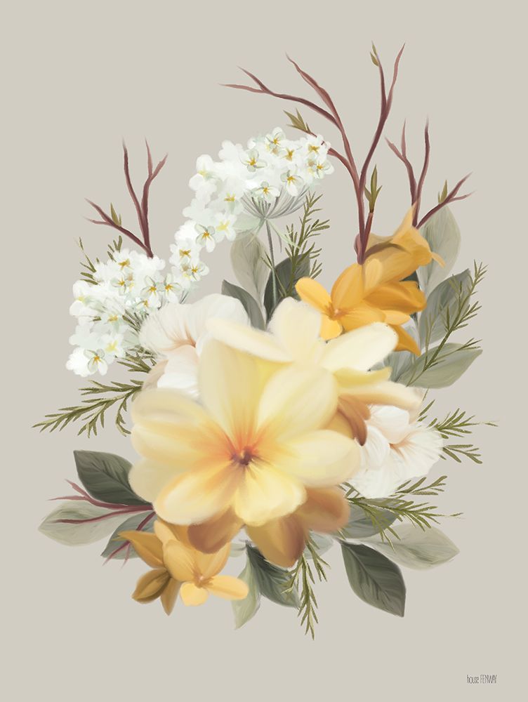 Ferns and Forsythia II art print by House Fenway for $57.95 CAD