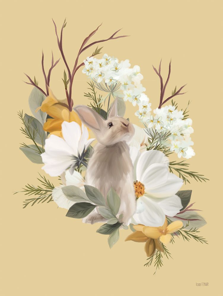 Primrose Patch with Bunny art print by House Fenway for $57.95 CAD