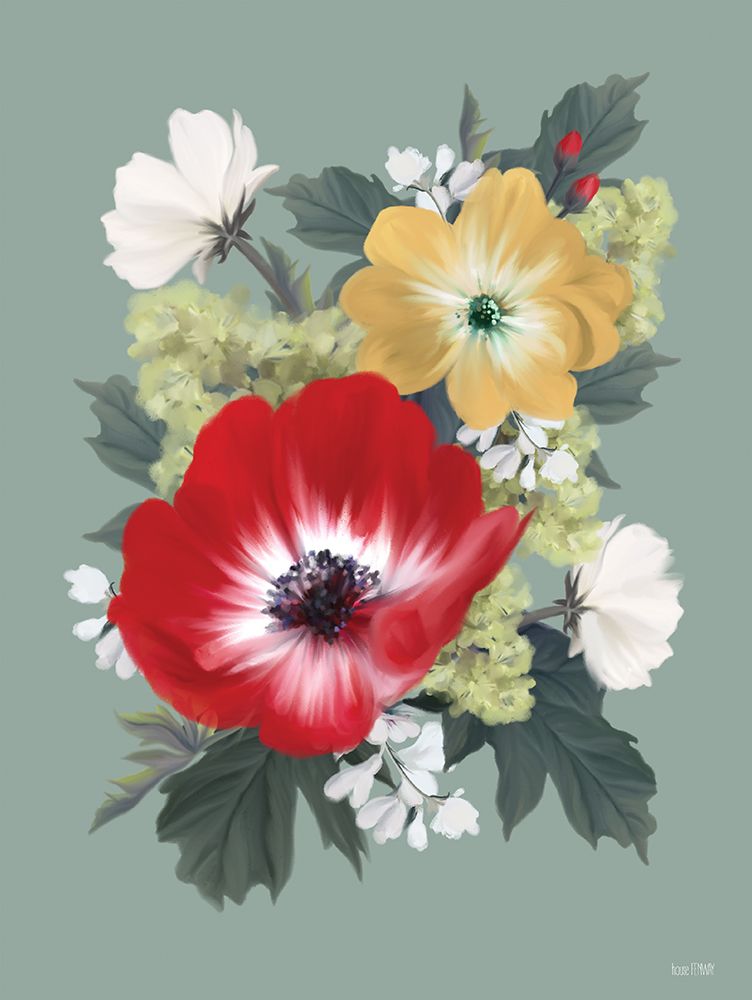 Sage Flower Fete I art print by House Fenway for $57.95 CAD