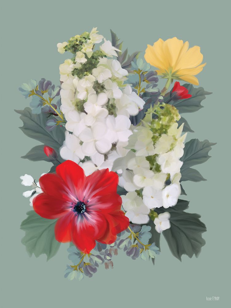 Sage Flower Fete II art print by House Fenway for $57.95 CAD