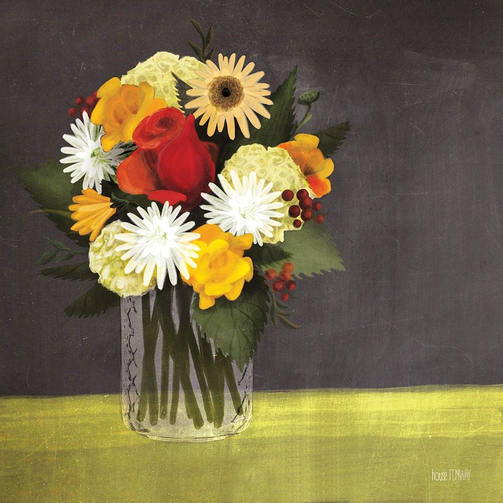 Wildflowers in Mason Jar art print by House Fenway for $57.95 CAD