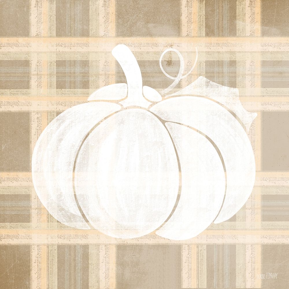 Plaid Pumpkin I art print by House Fenway for $57.95 CAD