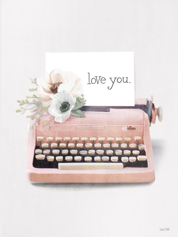 Love Letter Typewriter art print by House Fenway for $57.95 CAD