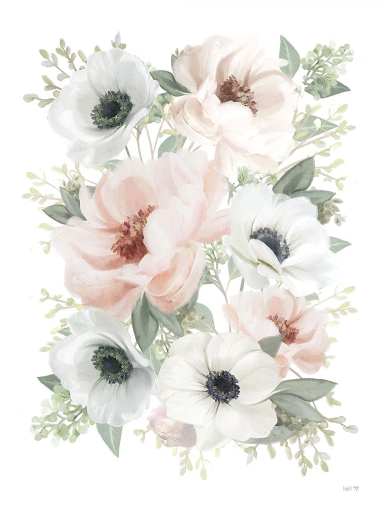 Peony Floral Block art print by House Fenway for $57.95 CAD