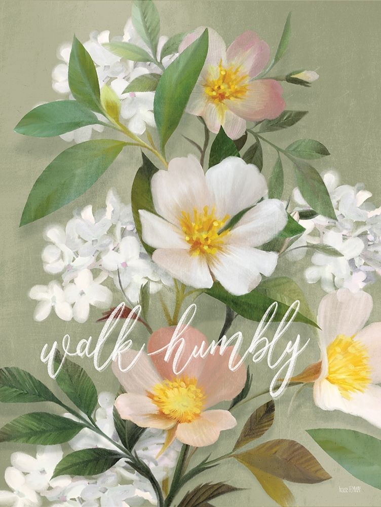 Walk Humbly Floral art print by House Fenway for $57.95 CAD