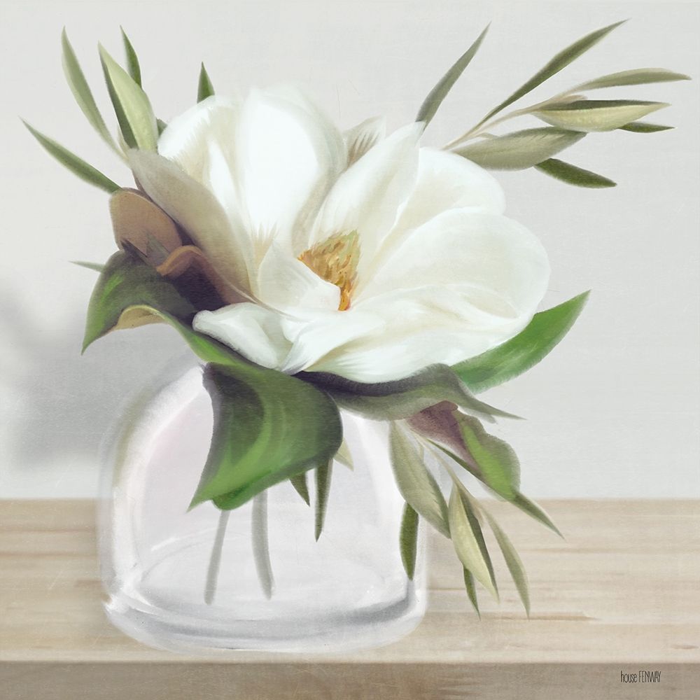 Vintage Magnolia Bloom art print by House Fenway for $57.95 CAD