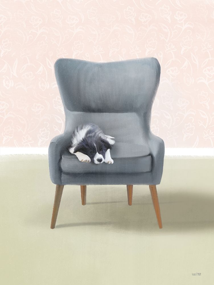 Nap Time Collie Pup art print by House Fenway for $57.95 CAD