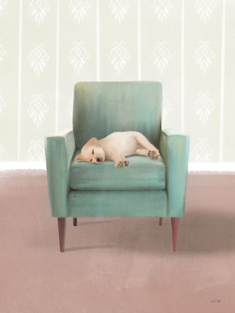 Nap Time Golden Pup art print by House Fenway for $57.95 CAD