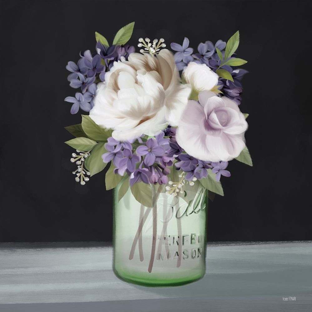 Lilac Mason Jar Floral art print by House Fenway for $57.95 CAD