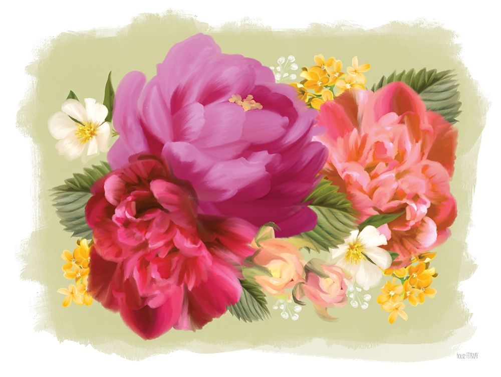 Summer Citrus Floral I art print by House Fenway for $57.95 CAD