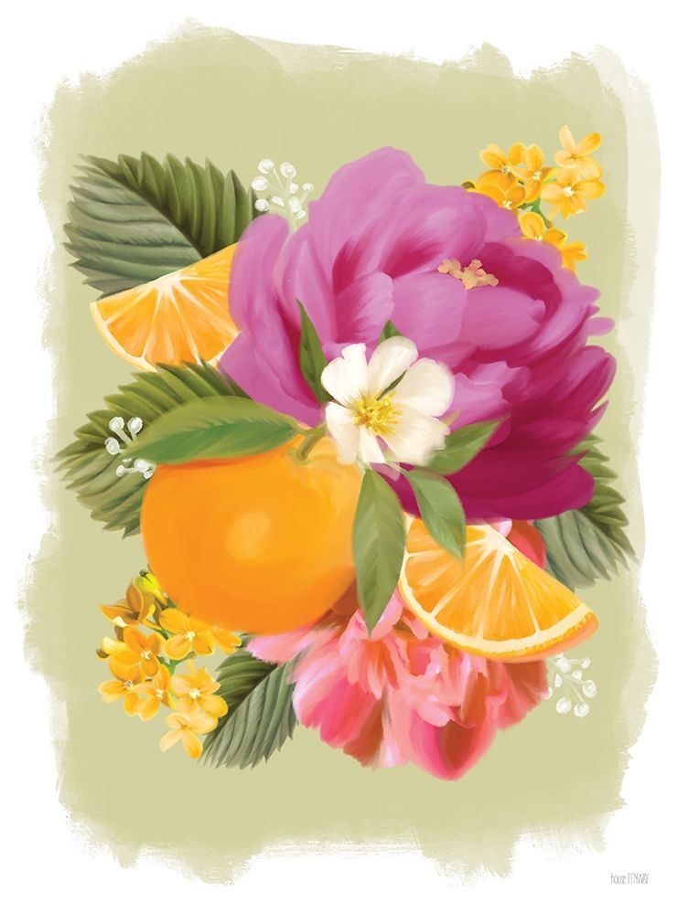 Summer Citrus Floral II art print by House Fenway for $57.95 CAD