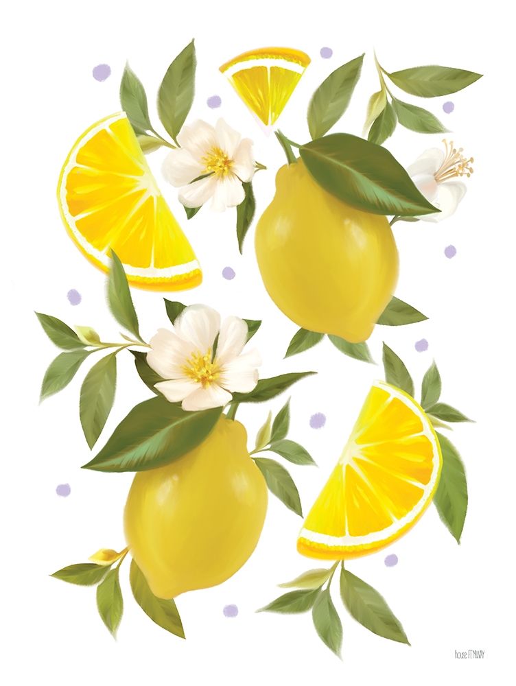Citrus Lemon Botanical art print by House Fenway for $57.95 CAD