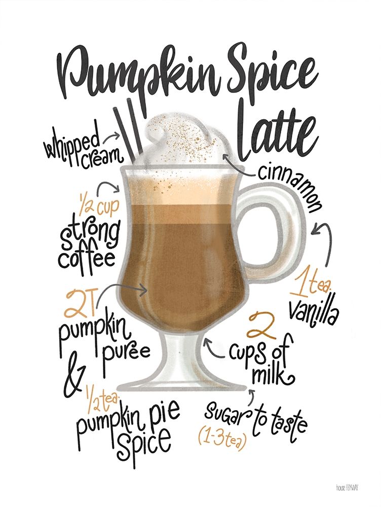 Pumpkin Spice Latte art print by House Fenway for $57.95 CAD