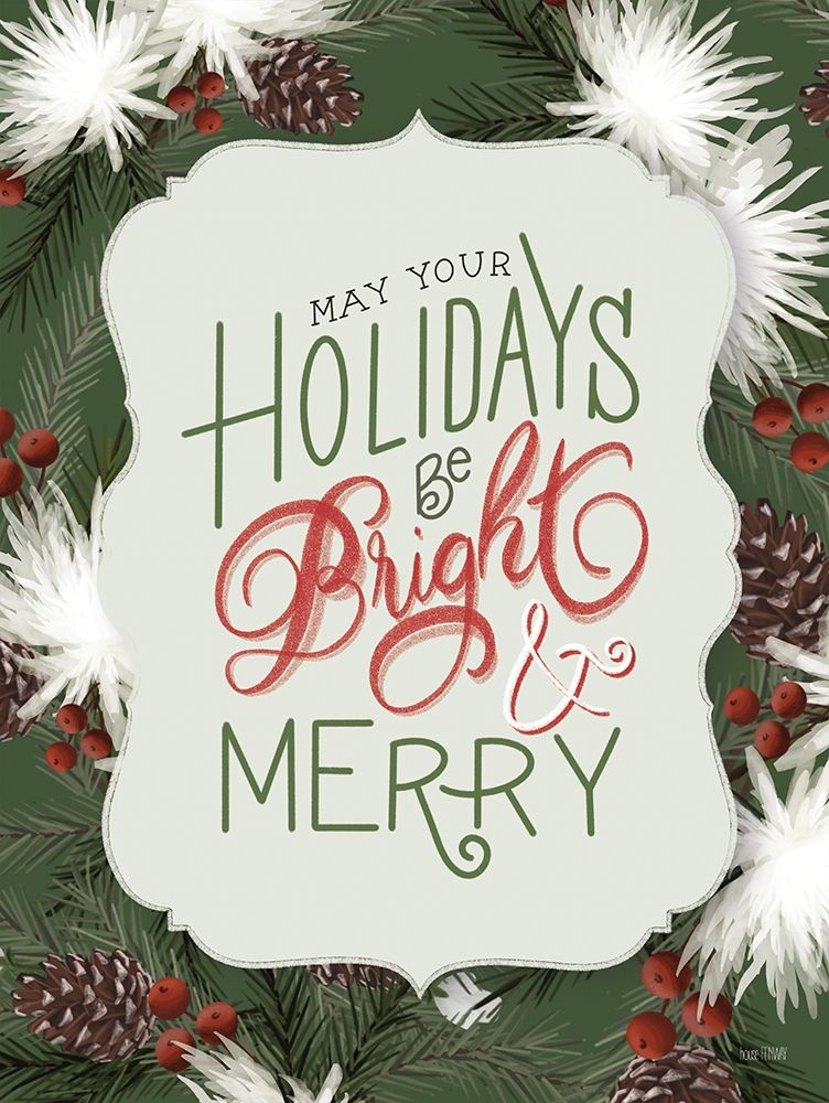 Bright and Merry art print by House Fenway for $57.95 CAD