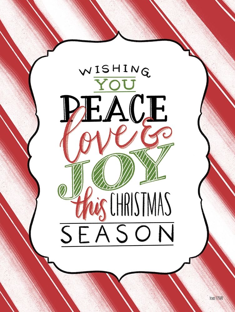 Peace-Love and Joy art print by House Fenway for $57.95 CAD