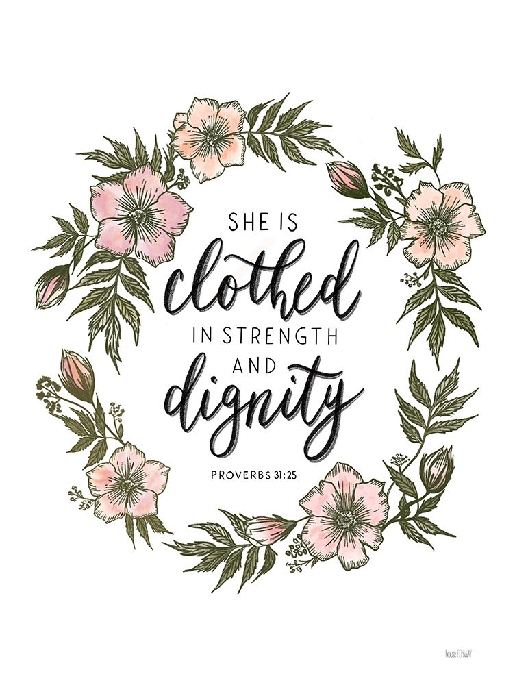 Floral She is Clothed art print by House Fenway for $57.95 CAD