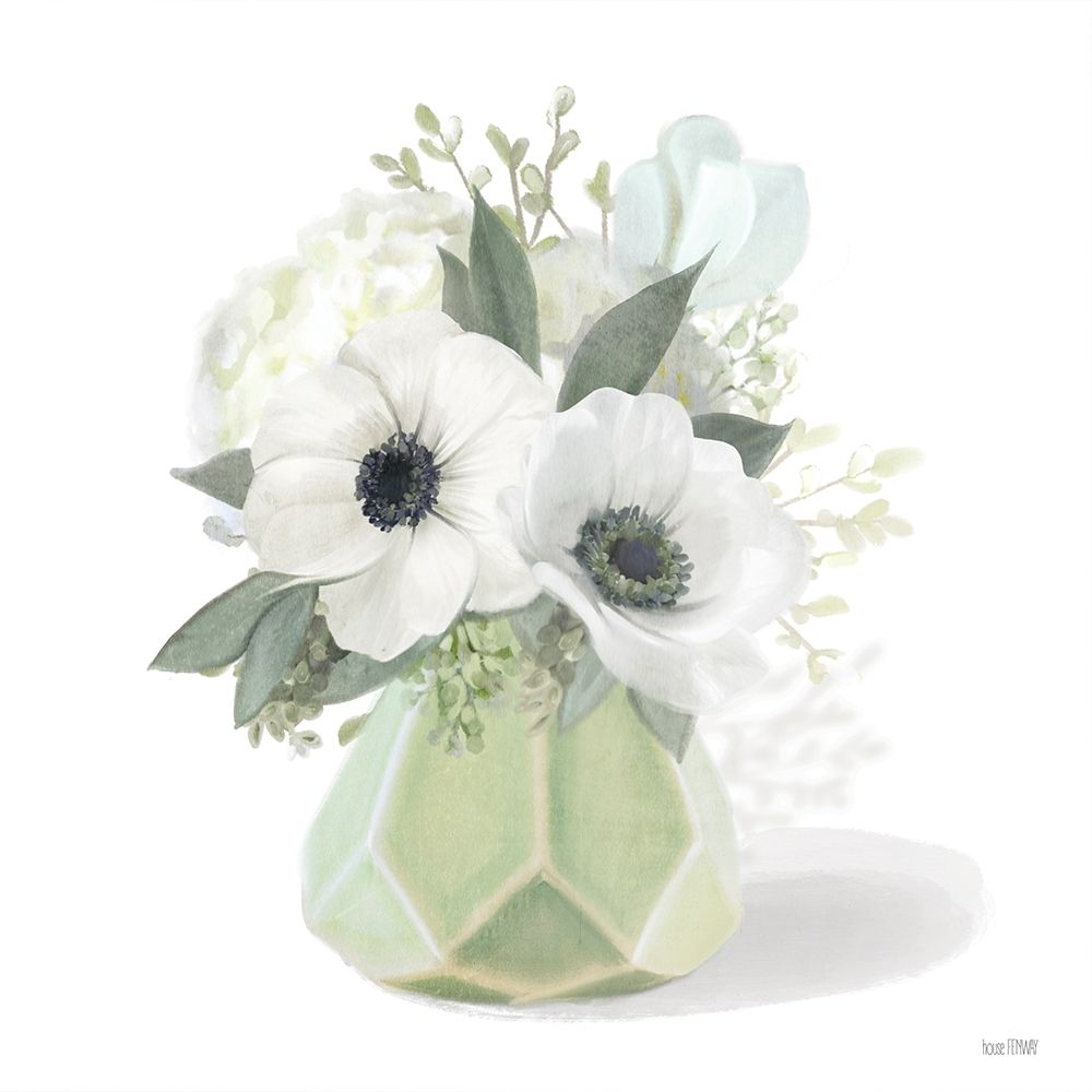 Posies in Green art print by House Fenway for $57.95 CAD